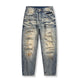 Ripped Jeans Men Loose Baggy Pants Distressed Hip