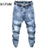 Oversize Jeans Men Harem Pants Wide Leg Loose Fit Tapered Jeans Male Joggers Hip Hop Streetwear Elastic Waist Trousers For Men