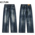 Baggy Jeans Men Denim Pants Wide Leg Trousers Male Loose Fit Casaul Stretch Mens Clothing Large Size 40 Streetwear 2024 Kpop