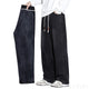 Black Jeans Men Baggy Pants Winter Straight Loose Thicken Fleece Denim Pants Men's Trousers Side Stripe Streetwear Elastic Waist 