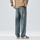 Mens Baggy Jeans Wide Leg Pants Straight Loose Men Trousers Streetwear 2024 Spring and Autumn Men's Clothing Fashion Pockets 