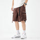 New Men's Casual Cargo Shorts Man Overalls Beach Sports Outdoor High Street Fashion Male Short Pants Loose Fit Elastic Waist 