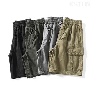 Men's Casual Cargo Shorts Man Overalls Beach Sports Loose Fit Outdoor High Street Male Short Pants Multi