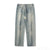 KSTUN Mens Baggy Jeans Wide Leg Pants Light Blue Loose Fit Men's Trousers Casual 2024 New Kpop Male Denim Clothing Streetwear 