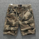 Men's Cargo Shorts 2024 Men Summer Short Pants Camouflage Navy Blue Green Straight Cut Casual Shorts For Men Knee Length Pants 