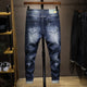 Mens Jeans Brand Slim Fit Blue Stretch Jeans 2022 Spring And Autumn Men's Clothing Streetwear Male Denim Pants Long Trousers 