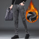 2024 Winter Warm Jeans For Men Thicken Jeans With Fleece Stretch Slim Skinny Denim Pants Gray Boys Trousers Mens Clothing Cowboy 