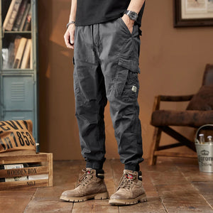 2024 New Cargo Pants For Men Loose Casual Jogging Male Outdoor Sweatpants Overalls Trousers Elastic Waist Multi