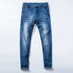 KSTUN Jeans Men Skinny Stretch Mens Jeans Fashion Slim Fit  Jeans Casual Pants Trousers Jeans 2024 Mental Jeans in Deep Blue 