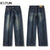 Wide Leg Jeans Men Baggy Pants Loose Dark Blue Stretch Denim Pants For Man 2024 Autumn New Arrival Men's Clothing Male Trousers 