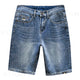 Men's Summer Shorts Jeans Men Denim Shorts Slim Straight Blue 2024 Summer Knee Length Pants Casual Streetwear Men's Clothing 