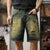 Ripped Men's Summer Shorts Retro Blue Loose Fit Distressed Hip Hop 2024 Denim Shorts For Men Vintage Wide Leg Pants Oversized 40 