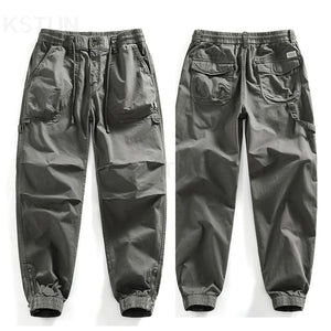 Black Casual Harem Pants For Men Cargo Pants Pleated Man Jogger Pants Striped Elastic Waist Sweatpants Bottom Zipper Desinger