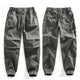 Black Casual Harem Pants For Men Cargo Pants Pleated Man Jogger Pants Striped Elastic Waist Sweatpants Bottom Zipper Desinger 