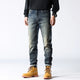 Straight Jeans For Men Denim Pants Stretch Casual Streetwear Men's Clothing Full Length Trousers 2024 Autumn High Quality Jeans 