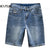 Men's Summer Shorts Jeans Men Denim Shorts Slim Straight Blue 2024 Summer Knee Length Pants Casual Streetwear Men's Clothing 