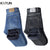 KSTUN Warm Jeans Men Straight Cut Fleece Denim Pants Stretch Winter Trousers Thicken 2024 Men's Clothing Business Casual Homme 