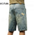 2024 Summer Denim Shorts Men Jeans Loose Fit Wide Leg Knee Length Pants Baggy Jeans Oversized Retro Blue Vintage Casual Large 42 