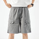 Baggy Shorts  Men Summer Short Pants Green Casual Cargo Shorts Wide Leg Loose Fit Elastic Waist Overalls  New Kpop