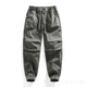 Black Casual Harem Pants For Men Cargo Pants Pleated Man Jogger Pants Striped Elastic Waist Sweatpants Bottom Zipper Desinger 