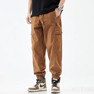 Men Cargo Pants Elastic Waist Loose Jogger Male Casual Harem Pants Sweatpants Hip Hop Sports Outdoor Trousers Multi