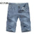 Men's Shorts Jeans Denim Shorts Light Blue Slim Straight Stretch Man Jeans Brand 2024 Casual Short Jeans Pants Cowboys Homme 