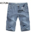 Men's Shorts Jeans Denim Shorts Light Blue Slim Straight Stretch Man Jeans Brand 2024 Casual Short Jeans Pants Cowboys Homme