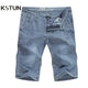 Men's Shorts Jeans Denim Shorts Light Blue Slim Straight Stretch Man Jeans Brand 2024 Casual Short Jeans Pants Cowboys Homme 