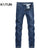 Mens Jeans Brand 2024 Summer Regular Fit Lightweight Stretch Solid Blue Classic Straight Men Pants Trousers Full Length Jeans 