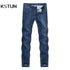 Mens Jeans Brand 2024 Summer Regular Fit Lightweight Stretch Solid Blue Classic Straight Men Pants Trousers Full Length Jeans