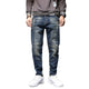 Men's Jeans Pants Hip Hop Streetwear Men Harem Pants Denim Trousres Loose Fit Retro Blue Streetch Patchwork Male Jeans Hombre 