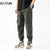 Mens Army Green Loose Pant Joggers Pants Men Cargo Pants Hip Hop Casual Multi