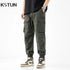 Mens Army Green Loose Pant Joggers Pants Men Cargo Pants Hip Hop Casual Multi