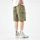 2024 Summer Men's Shorts Pants Men Loose Fit Baggy Cargo Shorts For Man Outdoor Streetwear Casual Knee Length Pants New Kpop 