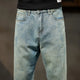 KSTUN Jeans For Men Baggy Pants Loose Fit Retro Blue Harem Pants Vintage Clothes Men Large Size Male Denim Trousers Oversized 42