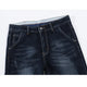 KSTUN Summer Shorts Jeans Men Denim Pants Stretch Dark Blue Fashion Design Men's Jeans Slim Straight Male Short  Jeans Hombre